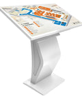 Top Notch 43 Inch Interactive Touch Screen Kiosk With Slick 10 Point Capacitive Panel For No Hassle Indoor Digital Signage And Rock Solid Windows Integration Over Full HD LCD, displaying a digital map.