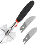 Versatile Miter Shears With Spare Blades Heavy Duty Metal Hand Tool For Wire Channel Trim Plastic Wood Precision Cutting Non Slip Handle