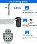 Ultra Compact 110V AC DC Power Relay With LED Indicator featured with 6.3mm thin panel, 110V 120V DC/AC adapter, and screw terminal