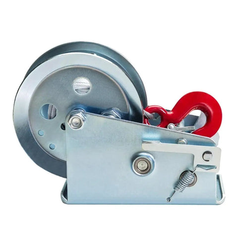 Heavy Duty Hand Winch With Two Way Ratchet And Ergonomic Handle For Easy Loading Of Trailers Trucks Boats And Lawn Equipment