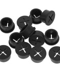 12 Pack White Round Desk Grommet Kit For 20mm Cable Holes, Rubber Plastic Wire Hole Covers, Sleek Office Desk Cable Management Solution With Easy Install black grommets