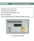 Front view of TB-200S Manual Tension Controller with digital display and control features for precise settings.