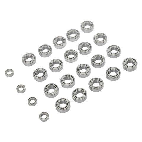 One Eighth RC Ball Bearing Kit Silver Steel High Precision Bearings For One Eighth Scale RC Cars Pro Grade Durable Wheel Hub Set