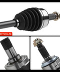 Close-up views of Front Left CV Axle Shaft Assembly Replacement for Honda Accord 2008-2015 2.4L and 2.0L, Civic EX 2014 1.8L Manual, Acura TSX 2009-2013 2.4L Automatic Driver Side