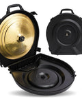 Road Ready Twenty Two Inch Cymbal Case Packs Thick Foam Guard To Lock Down Ten 21 Inch Cymbals Safe For Gig Hopping Studio Tracking Or Garage Jamming Keep Your Rig Locked Tight, open hard shell case with cymbal.