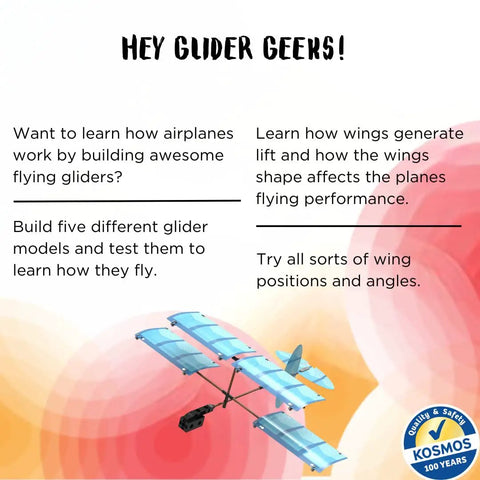 Ultralight Airplane STEM Kit for Kids Build Five Gliders Learn How Planes Fly Aerodynamics and Physics Design Your Own Glider Ages 8 Plus Hands On Flight Experiments.