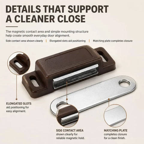 Magnetic Cabinet Door Catch Latch For Cupboards Wardrobes Bookcases And Shoe Cabinets 10 Pack ABS Plastic Strong Magnetic
