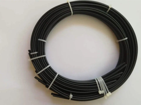 Coiled Pro Grade Black PP Plastic Welding Rods for car bumper repair and hot air welder tools, 1000mm length, 5mm width.