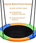 40 Inch Saucer Tree Swing With Large Rope Swing Seat And Platform For Kids And Friends Outdoor Backyard Swing Set Includes Bonus Carabiner