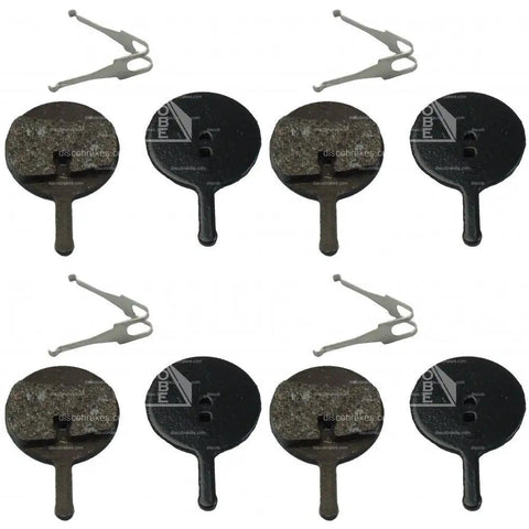 Heavy Duty Kevlar Reinforced Disc Brake Pads Compatible With Avid BB5 Mechanical MTB Systems, 4 pairs and springs displayed.