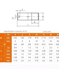 Built Tough 45 Steel Outside Thread Solid Dowel Pins With Slotted Head For Precise Positioning And Reliable Roll Shaft diagram