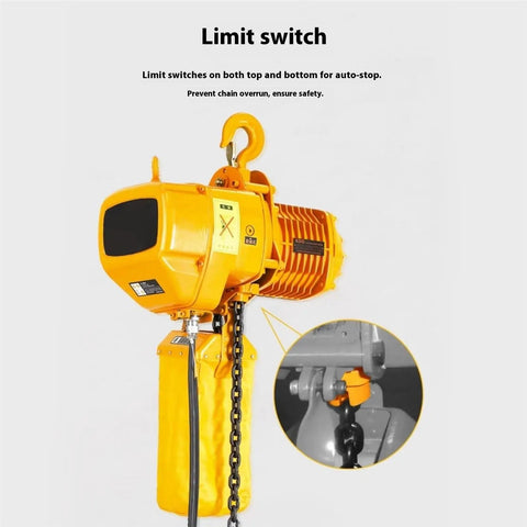 Limit switch of Built Tough 3 Ton Electric Hoist Chain Type Gantry Crane for safe lifting operations.
