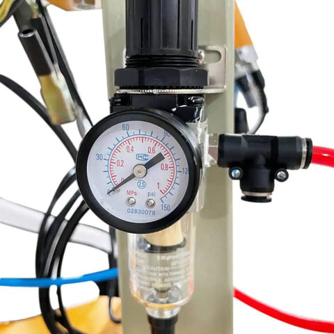 Pressure gauge detail of Badass Electrostatic Powder Coating Gun And Spray Paint Machine For Metal Projects 110V.