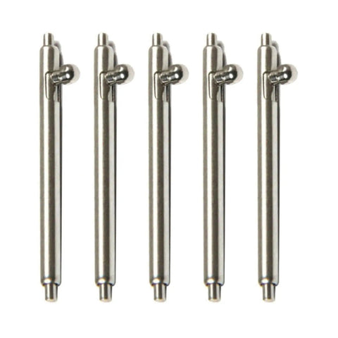 Five stainless steel pins from Dope Quick Release Watch Strap Spring Bars Kit For 16mm 18mm 20mm 22mm 24mm Lug Widths