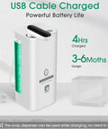 Touchless Rechargeable Soap Dispenser For Kitchen Sink And Bathroom, USB charging, white, 500ml, on countertop