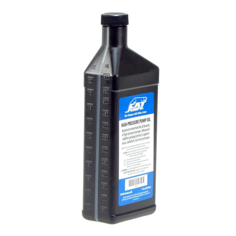 Heavy-Duty Pro-Grade Pump Saver Oil ISO-68 For High-Pressure Misting Pumps, side view of 21 oz lubricating oil bottle