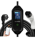 No Sweat Portable 3.5 Kw Ev Charger 16A Fast Charging Cable With Hella Smart App Bluetooth Wifi Control Road Trip Ready Gear with display and plug.