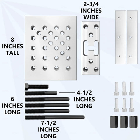 Universal Drill Press Support Block Plate Tool Set Kit For 30 Ton Capacity Bearing And Bushing Repair Removal And Installation