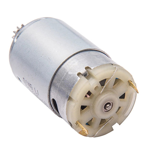 Close-up of 2 Pack RS12V390 12V High Speed Electric Motors For Kids Ride On Cars Replacement Drive Engines 20000 RPM Battery Powered