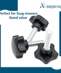 4 Pack Wing Nut Knob 3/8-16 By 1-1/4 Inch Replacement Part 481625-01 For Grass Catcher Mowers Fits Many Models