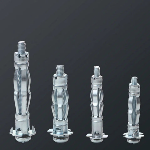Four metal hollow wall anchors for Heavy Duty Wall Anchors Setting Tool For Molly Bolts And Hollow Wall Anchors With Non Slip Grip