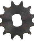 Heavy Duty 12 Teeth Metal Motor Sprocket For Go Karts And Mini Bikes With 428 Chain Replacement Part, black, 12-tooth gear.