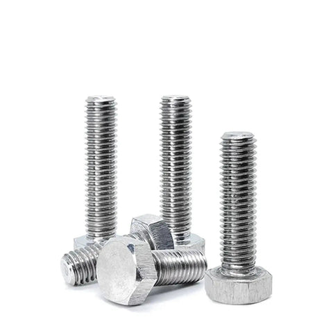 Premium TC4 Titanium Alloy Hex Bolts, M18x90mm, 10-Pack heavy duty fasteners shown from multiple angles.