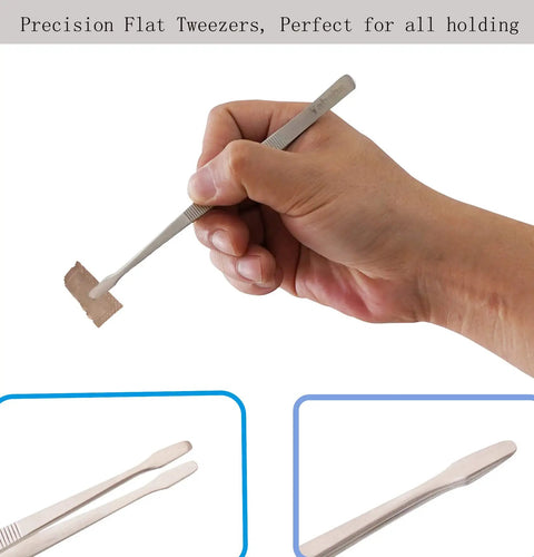 Five Piece Precision Tweezers Set Pro Grade Anti Static Stainless Steel ESD Safe Tweezers For Electronics Jewelry Making Medical Lab Craft