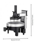 Adjustable Height Rotary Espresso Coffee Distribution Tool For Portafilter Prepping with 58mm black base and adjustable shaft.