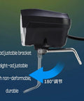 Ultra Bright Waterproof LED Headlight For Electric Bikes, 3 Pin Female Connector, side view showing adjustable bracket