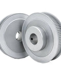 Built Tough HTD3M Timing Belt Pulley Set showing two precision CNC machined aluminum synchronous wheels with 10mm bore.