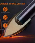 Hymnorq 3/16-inch glass and tile drill bit, carbide-tipped spear cutter, 1/4 hex shank, front close-up