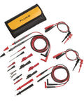 Deluxe Electronic Test Lead Kit With 2.6m Leads Red Black Green Probes 3 Alligator Clips Low Leakage Probes 26mm Jaw Opening Replacement Set