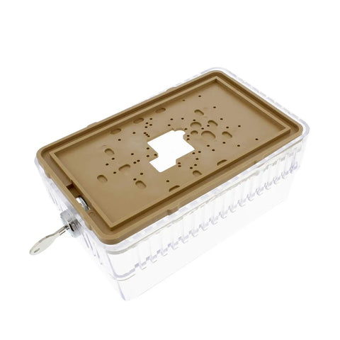 Locking Thermostat Cover for Home HVAC Clear Plastic Wall Mount with Key Lock Box for Temperature Control Prevent Tampering and Save Energy