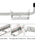 5 Inch Spring Loaded Latch Pin Heavy Duty Barrel Bolt Door Lock Stainless Steel With Mounting Screws 2 Pack Silver Finish