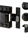 Top Notch Hydraulic Frameless Glass Door Hinge For Shower Replacement Adjustable 5 To 8mm Glass Clips 304 Stainless Steel Rust Resistant Black Finish U Shaped Clip Design