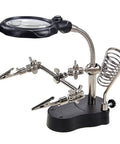 4X LED Magnifier Soldering Station With Light, Adjustable Stand And Auxiliary Clips for various DIY projects