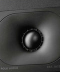 Close-up of XT15 Monitor Bookshelf and Surround Sound Speaker woofer in midnight black, showing the dynamically balanced design.