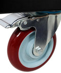 Rock Solid Drywall Cart And Panel Truck With 1500 Lb Capacity Heavy Duty Steel Platform Dolly featuring five inch swivel caster close-up.