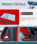 Close-up details of Inflatable Surf Wing for Wind Foiling and Kitesurfing, showing window, comfort handle, and safety valve.