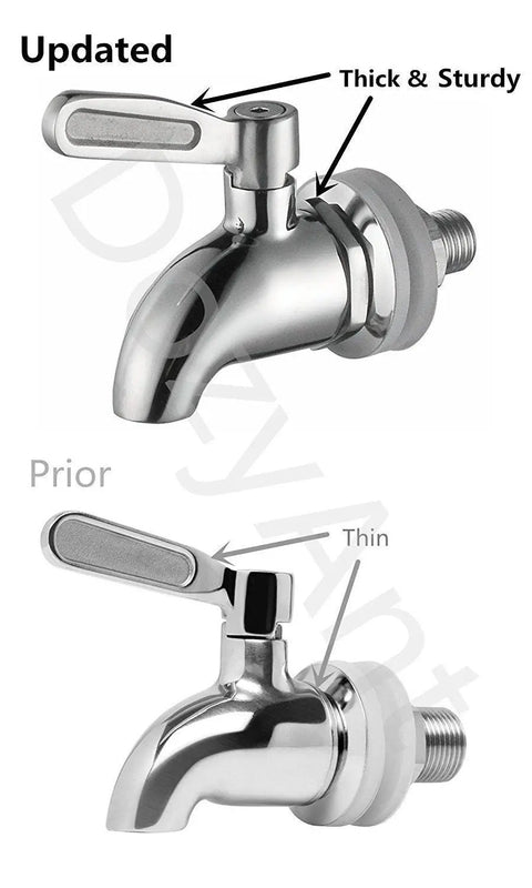 Updated Stainless Steel Beverage Dispenser Replacement Spigot Easy Install Faucet For Tea Water Juice And Wine Fits Wall Openings Up To 16mm Thick Durable Leak Proof Tap For Your Everyday Beverages