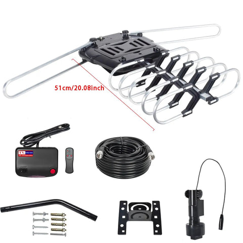 Outdoor TV Antenna With 360 Degree Omni Directional Reception, 150+ Mile Range, 4K Ready HDTV Antenna For Outdoor Or Attic Use
