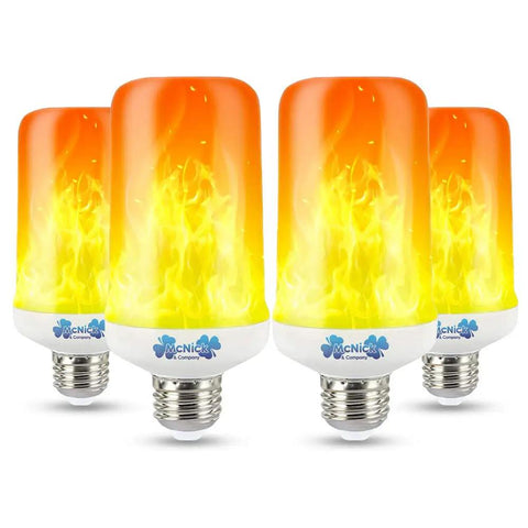 Flickering LED Flame Light Bulbs With Four Modes E26 Base Realistic Gas Lantern Glow For Halloween Decor Indoor Outdoor Vibe Lit Glow For Restaurants And Parties