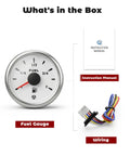 2-1/16 Inch Universal Fuel Gauge With IP67 Waterproof Housing And 8 Color Backlight, Precalibrated 0-90 Ohm And Five Common Sender Ranges, Easy Install, Built Tough For Your Ride, Clear Fuel Readout included with manual and wiring