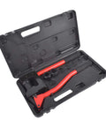 Manual Lever Sheet Metal Hole Punch Kit 20 Gauge With Dies 7/8 Inch 1-1/8 Inch And 1-11/32 Inch in black case
