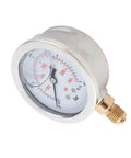 Heavy Duty Hydraulic Pressure Gauge 0 To 400 Bar 0 To 5800 Psi With G 1/4 Inch Thread 68 Millimeter Dial close-up view.