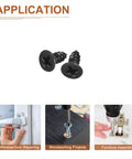 Ridiculously Strong One Hundred Pack Of Number Four By Quarter Inch Black Flathead Wood Screws Tough Self Tapping Fasteners close-up with applications.