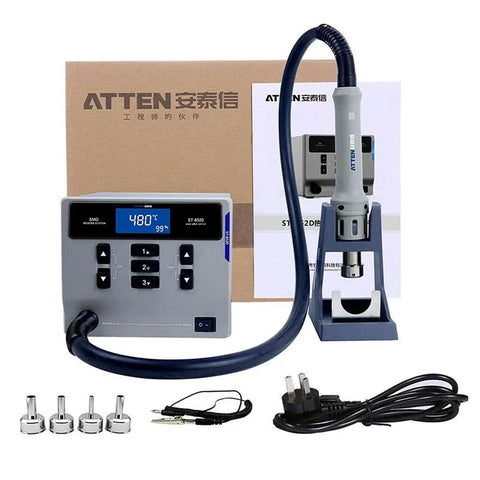 Pro Grade 1000W Soldering Station with Hot Air Rework System for Phone PCB Repair three preset channels display and accessories