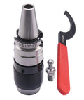 Heavy Duty Self Tightening Keyless Drill Chuck Holder For One Thirty Second To One Half Inch Range With BT30 Integral Shank