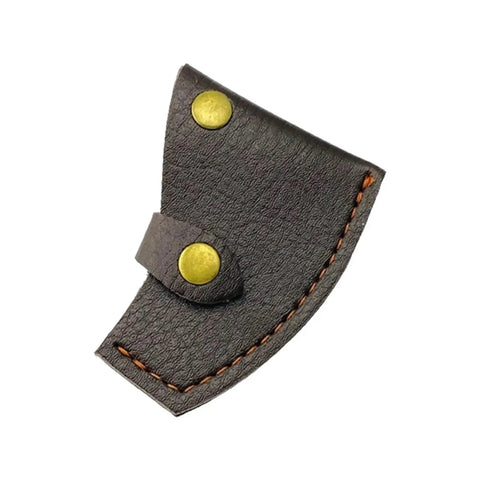 Durable Multitool Holster Cover And Sheath For Camping Gear, leather axe guard with brass rivets, wear-resistant protection